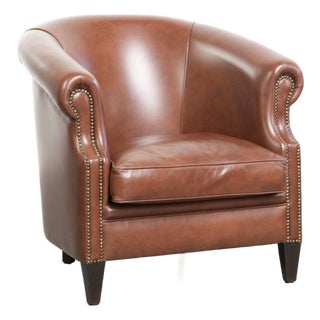 Club Chair in Cowhide Leather For Sale