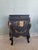Louis XV style lacquered cabinet, with one door and one drawer, with bronze knobs. The object was lacquered in black,...