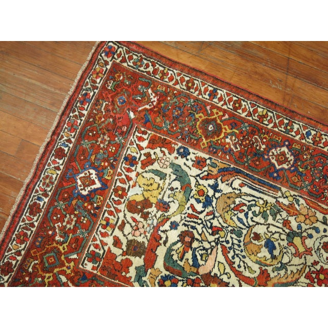Zabihi Collection Ivory Persian Antique Runner - 2'11" x 15'1" For Sale - Image 4 of 10
