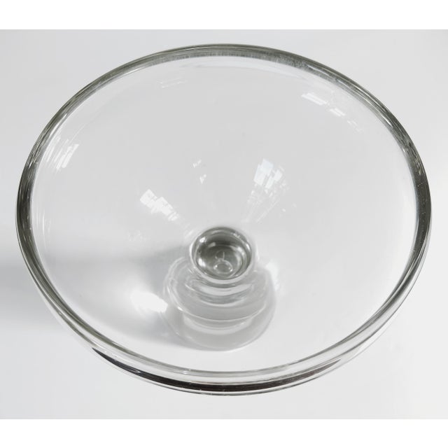 Mid 20th Century Mid-Century Modern Heavy Orrefors Standing Fruit Bowl Signed 5.9 LBS C1940s For Sale - Image 5 of 7