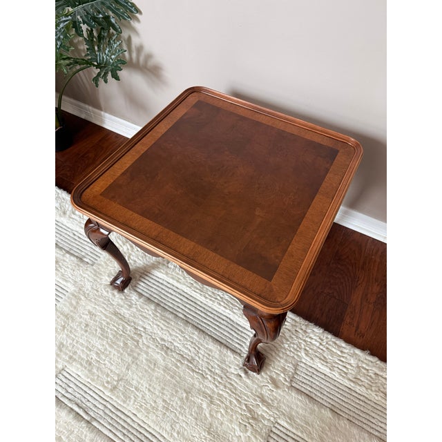 Henredon Vintage Henredon Mahogany Clawfoot or Claw Foot Side/End Table For Sale - Image 4 of 11