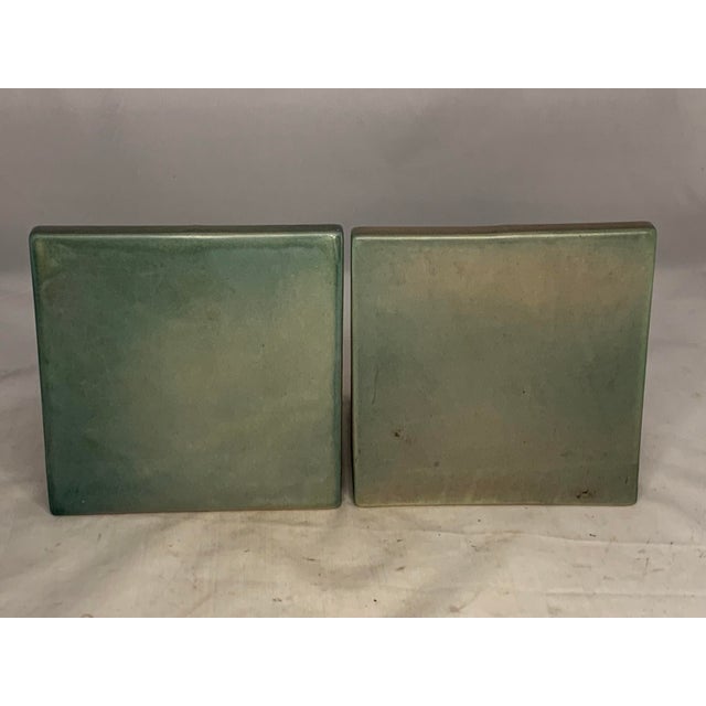 American Roseville Pottery Columbine Planter Bookends, c. 1940s For Sale - Image 3 of 9