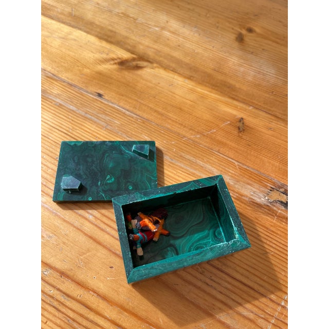 1940s Malachite Box For Sale - Image 4 of 6
