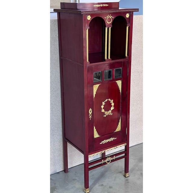 French French Empire Ormolu-Mounted Cabinet Pedestal, Circa 1840 For Sale - Image 3 of 11