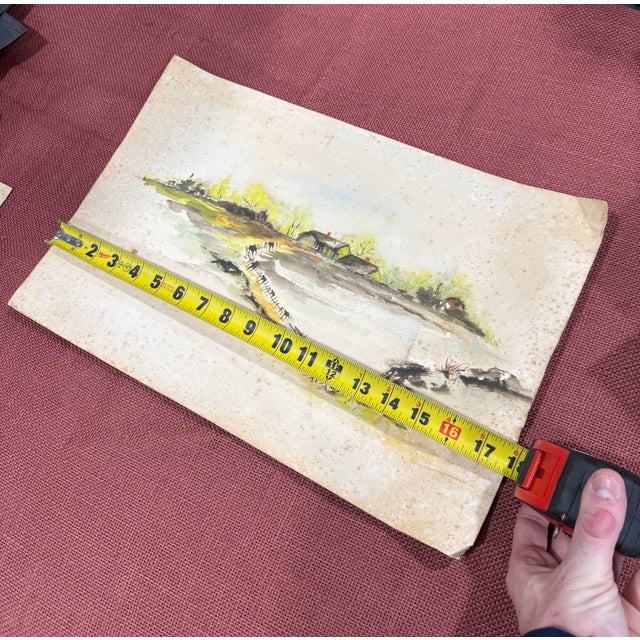 1950s Watercolor/ Pastel 1950s Loose Signed From Italy For Sale - Image 5 of 5