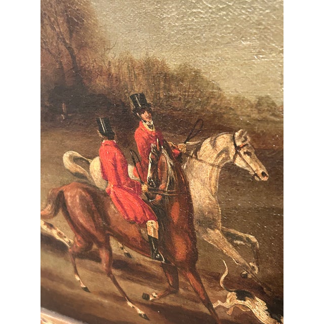 Vintage Hunt Scene Paintings - A Pair For Sale - Image 9 of 12