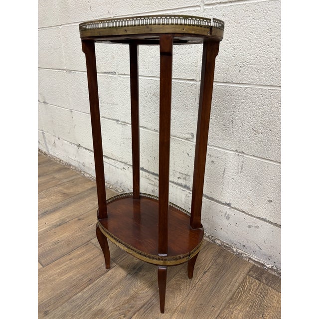 Antique Louis XVI Style Bouillotte Side Table Occasional Table For Sale - Image 4 of 11