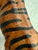 Brown A Vintage 1970’s Leather-Wrapped Bengal Tiger Figurine From India For Sale - Image 8 of 12