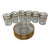 Vintage Glass Coffee Set with Gold Embellishment- 12 Pieces For Sale