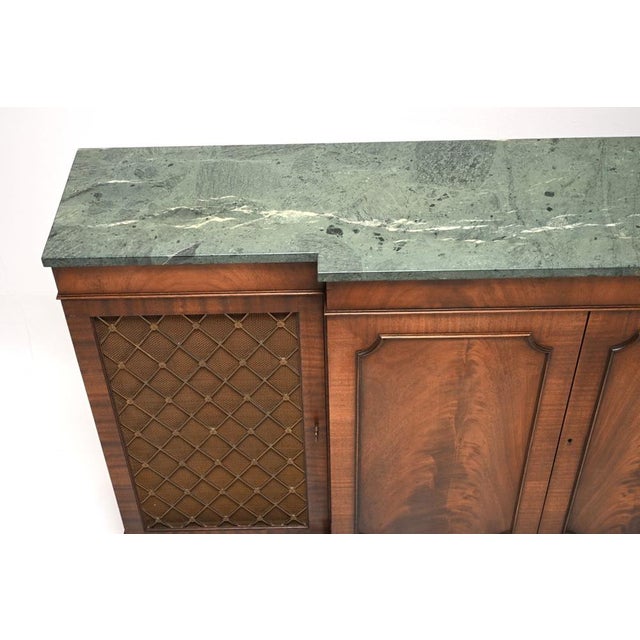 Marble Top Grill Front Sideboard, 1930s For Sale - Image 6 of 10