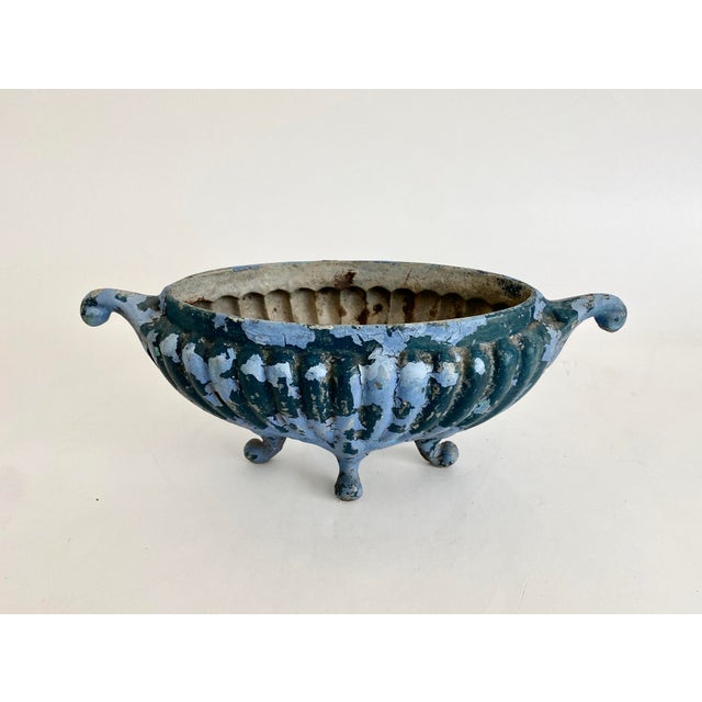 French Antique Cast Iron Urn For Sale - Image 4 of 8
