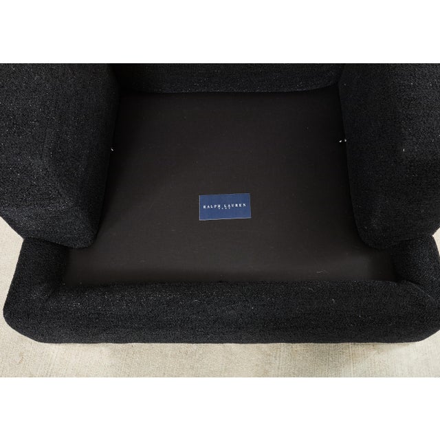 Ralph Lauren Pryce Club Chair Polished Steel Sled Feet For Sale - Image 13 of 18