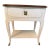 White Painted Side Table With Wood Top by Bodart For Sale