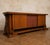 Art Deco Sideboard in Walnut and Leather on Architectural Base with Scrolls, 1930s For Sale - Image 4 of 4