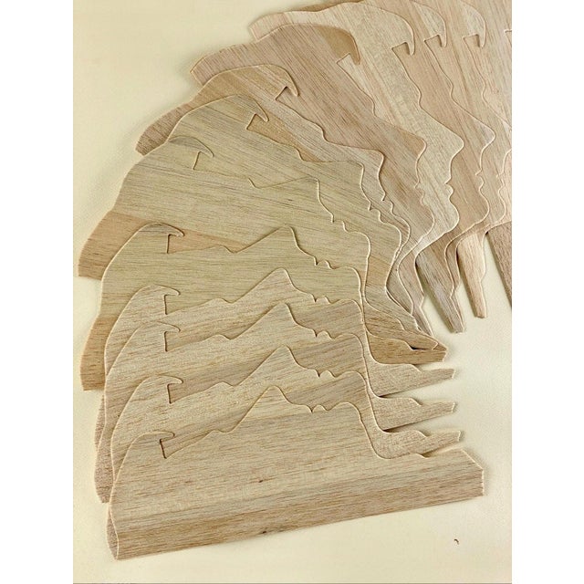 Mario Ceroli, 1970's Large Italian Pop Art Mario Ceroli Arte Povera Sculpture Collage in Wood, 1970 For Sale - Image 4 of 16