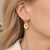 Early 21st Century 18k Hammered Finish Yellow Gold Diamond Dangle Earrings, Pair For Sale - Image 5 of 5