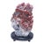 Large Chinese Shoushan Stone Peach & Crane Carving on Wood Stand, 12"h For Sale