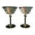 1950s Mid Century Modern Colony “Danube” Etched Champagne Glasses – Set of 2 For Sale