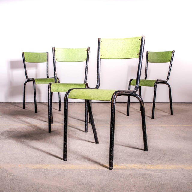 Teal Green Woven Laminate 510 Dining Chair from Mullca, 1950s For Sale - Image 8 of 10