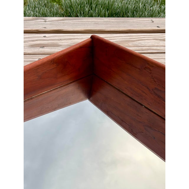 Wood Vintage 1960's Teak Danish Wall Mirror With Shelf For Sale - Image 7 of 8