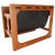 Danish Modern Salin Mobler Teak and Leather Magazine Rack For Sale