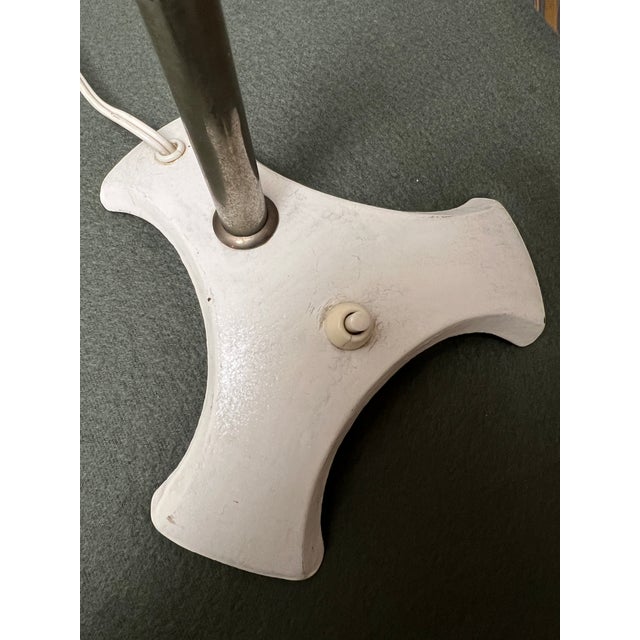 Mid-Century White Shrink Varnish Table Lamp, 1950s For Sale - Image 17 of 18