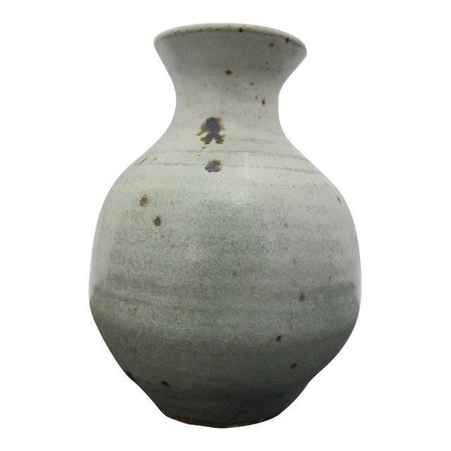 Small Chinese Longquan Celadon Glazed Pottery Vase For Sale
