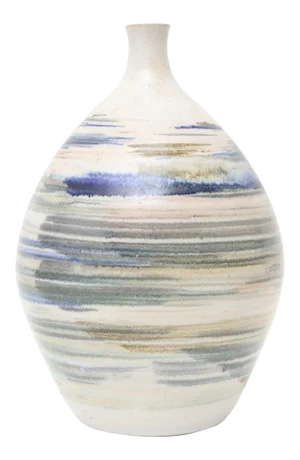 Mid-Century Modern Vintage Organic Modern Studio Pottery Large Bud Vase