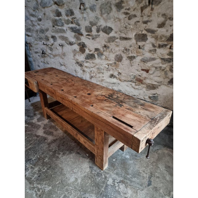 Antique Beechwood Workbench, France, 1890s For Sale - Image 16 of 18