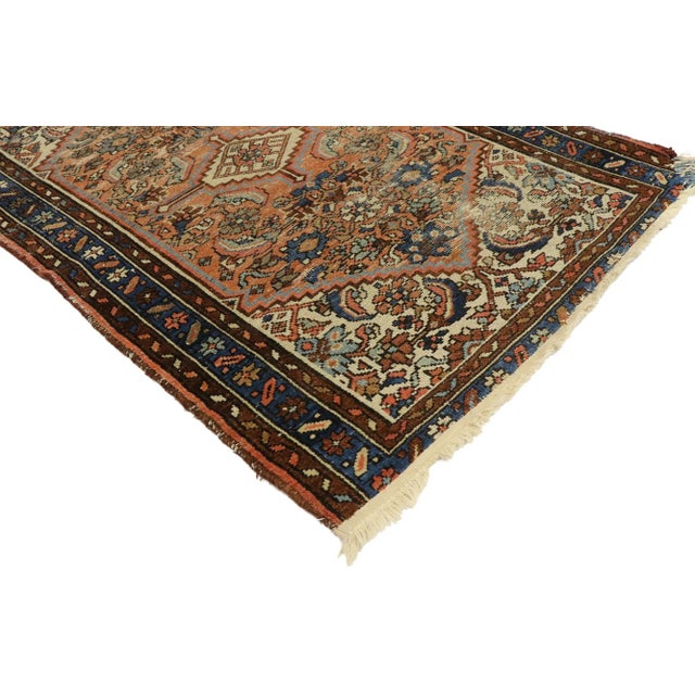 74912 Distressed Antique Persian Hamadan Rug, 02'06 x 03'07. Emanating exquisite grace and a lovingly time-worn...
