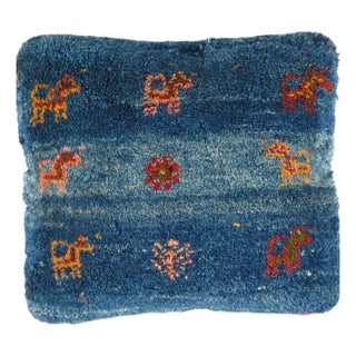 Pasargad DC Fine Hand Knotted Persian Gabbeh Pillow For Sale