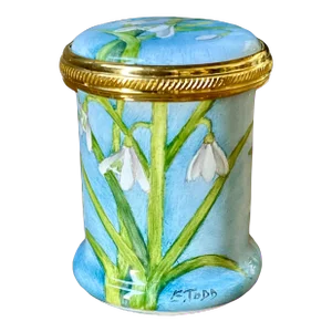 Elliot Hall Teardrop Floral Enamel, E. Todd, Signed Limited Edition