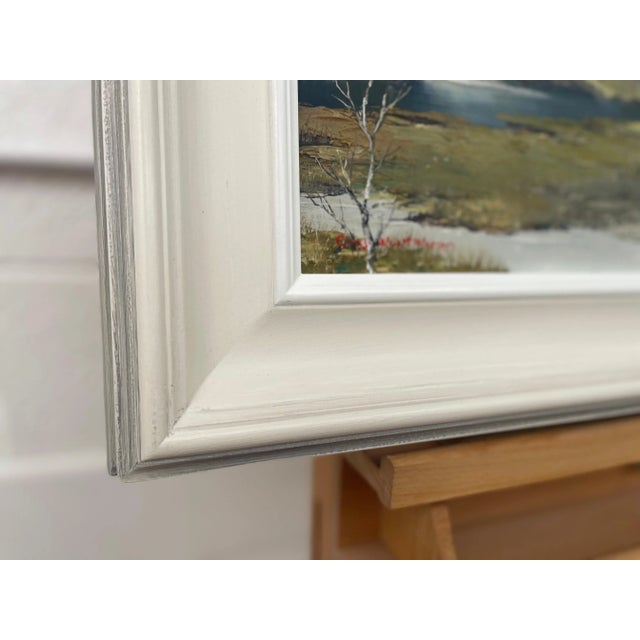 Charles Wyatt Warren, Mountain Lake Landscape Impasto Oil Painting by 20th Century British Artist, Mid-20th Century For Sale - Image 6 of 13