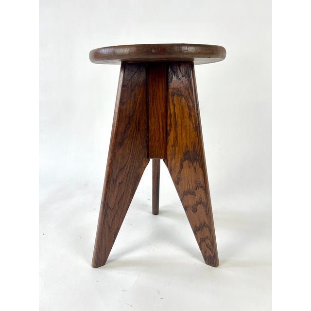French Modernist Stool, 1940s For Sale - Image 12 of 14