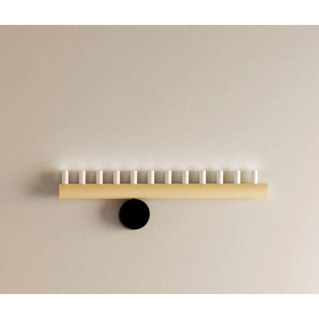 Yellow and black array wall light by atelier areti dimensions: d 3.8 x w 82 x h 23.3 cm. Materials: powder-coated...