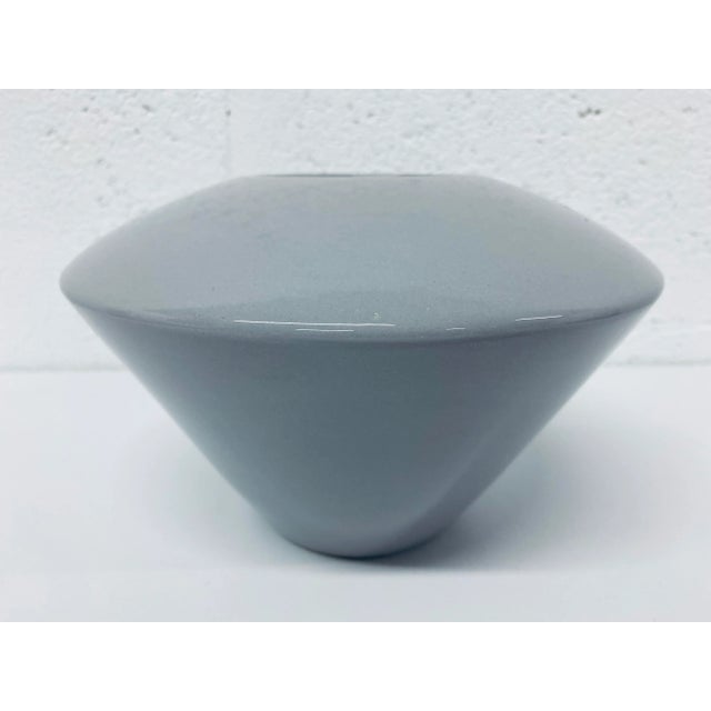 1980s Postmoden Geometric Ceramic Vase Signed Baldelli For Sale - Image 5 of 13