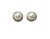 Vintage Faux Pearl Earrings Round Shape Rhinestones Clip on White Gold Tone For Sale - Image 4 of 5