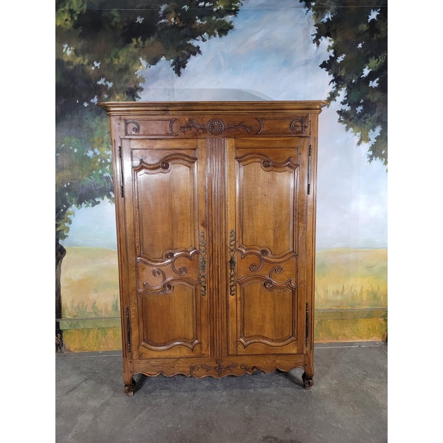 Small Louis XV Oak Wardrobe For Sale - Image 13 of 13