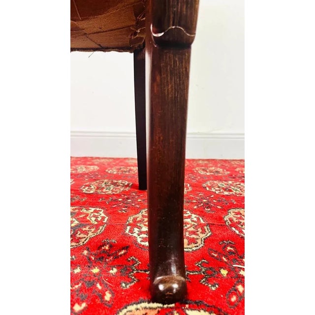 French Carved Wooden Armchair with Yellow Velvet, France, 1820 For Sale - Image 10 of 13