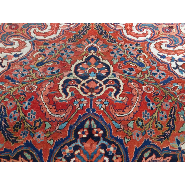 Textile Antique Persian Heriz Rug 11'x 8'3" For Sale - Image 7 of 13