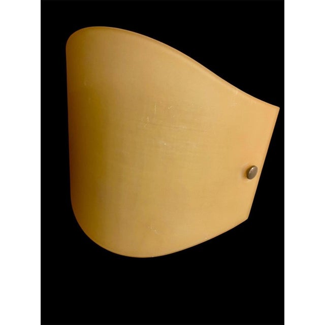 Toso Wall Lighting Yellow Gold Murano Glass Sign, Italy 1990, Set of 2 For Sale - Image 4 of 8