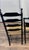 Chair Vintage L. Hitchcock French Country Black Ladder Back Rush Chair Stenciled For Sale In Los Angeles - Image 6 of 6