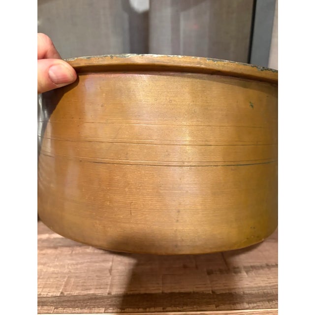 Rustic European 19th Century Copper Pot or Ice Bucket With Greek Fraternity Letters For Sale - Image 3 of 6