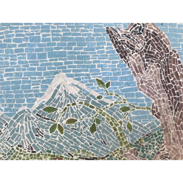 1950s Large American Alaskan Landscape Features Moose Micromosaic Panel For Sale - Image 9 of 12