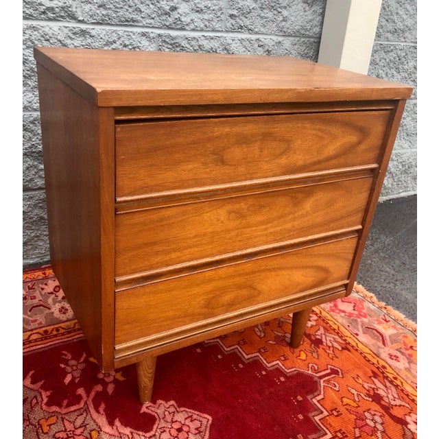 Dixie Mid Century Modern Wooden Bedside Table Commode Chairish