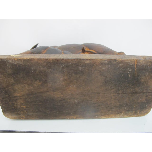Kamadhenu Wooden Cow & Calf Rustic Hand Carved India Hindu Folk Art Sculpture For Sale - Image 11 of 11