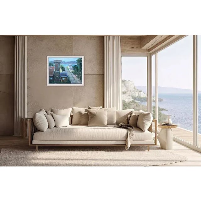 Contemporary Oil Painting, Mendocino Tower View For Sale In Reno/Lake Tahoe - Image 6 of 12