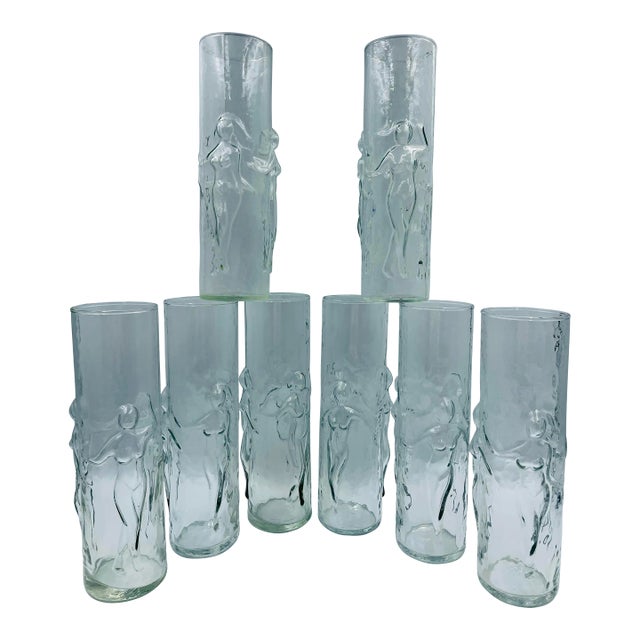 Vintage Libbey Glass Mid-Century "La Femme" Cocktail Tumblers - Set of 8 For Sale