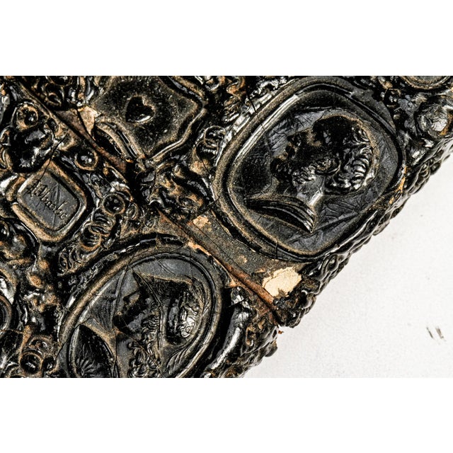 Rare Victorian Gutta-Percha Wax Seal Style Antique Calling Card Case Neoclassical English Art Collectible For Sale - Image 17 of 18