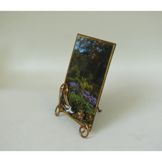 Art Nouveau Möwel Picture Frame in Brass and Enamel from D.R.G.M, Germany, 1890s For Sale - Image 3 of 18